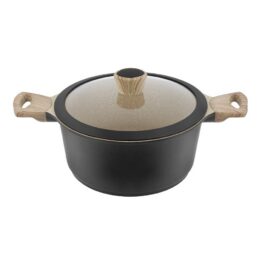 Puodynė Granitas 20 cm, su stikliniu dangčiu